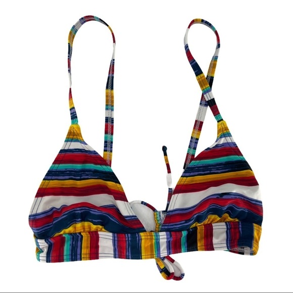 Design Lab Colorful Striped Two Piece Bikini Sz S - Picture 5 of 12